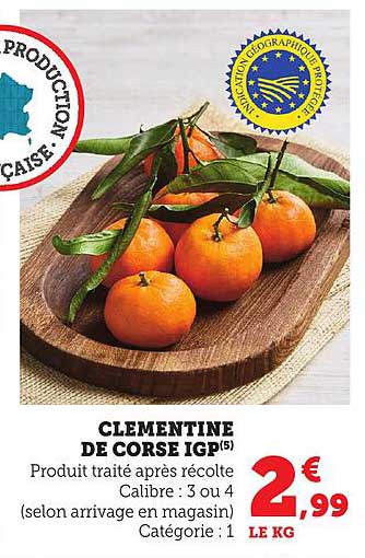 CLÉMENTINE DE CORSE IGP