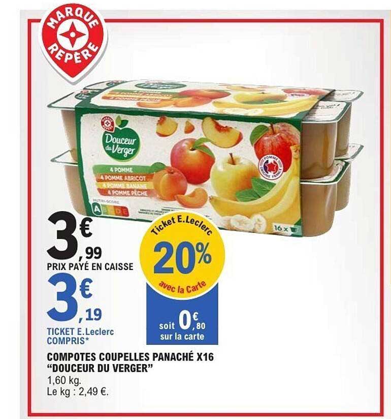 COMPOTES COUPELLES PANACHÉ X16 "DOUCEUR DU VERGER"