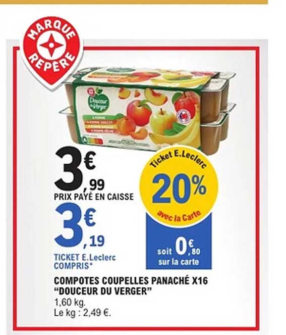 COMPOTES COUPELLES PANACHÉ X16 “DOUCEUR DU VERGER”
