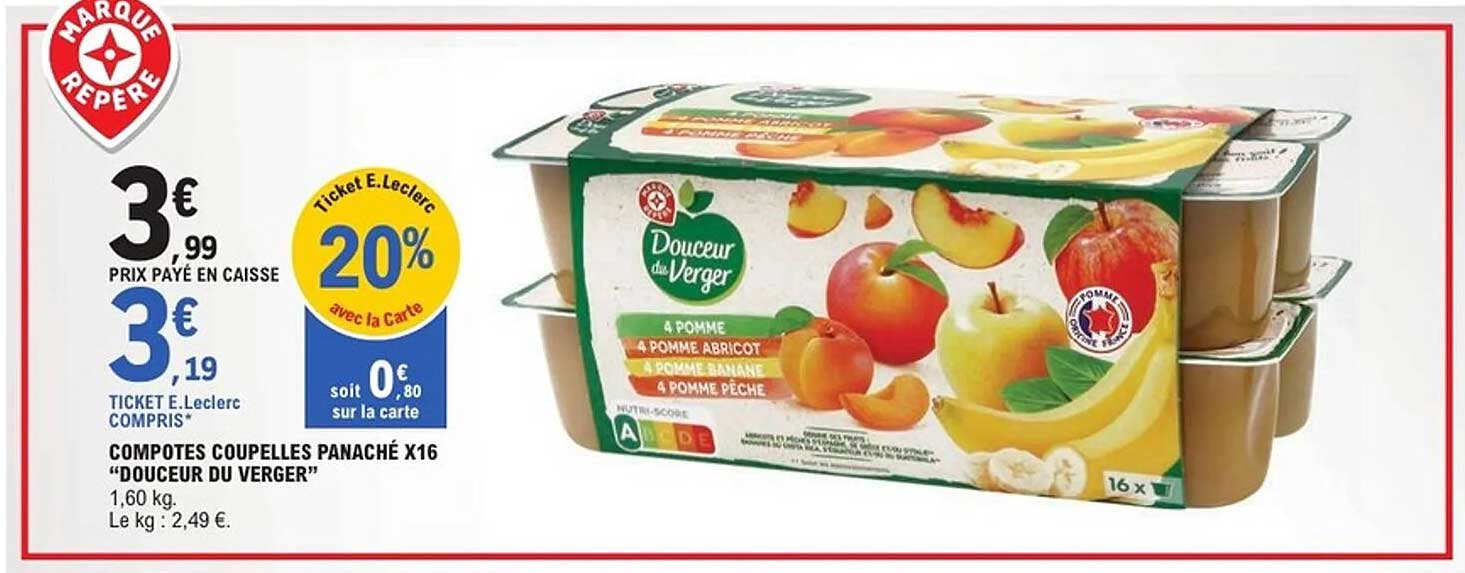 COMPOTES COUPELLES PANACHÉ X16 "DOUCEUR DU VERGER"