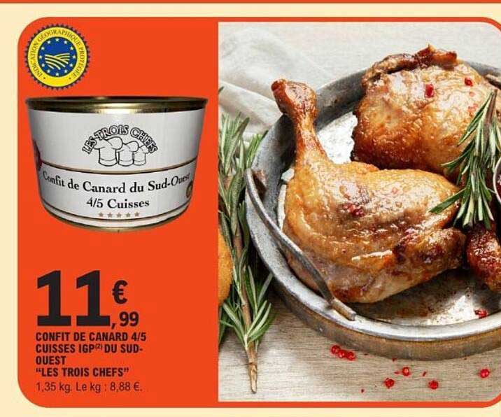 CONFIT DE CANARD 4/5 CUISSES IGP DU SUD-OUEST