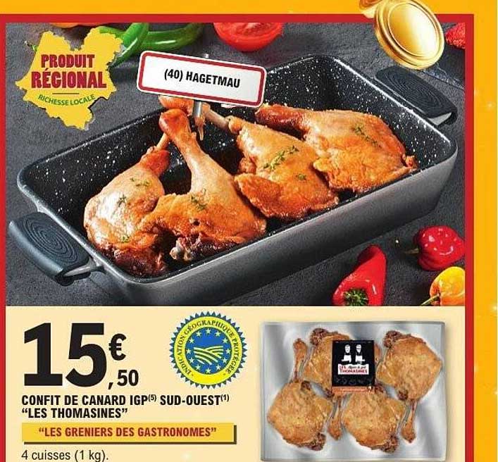 Confit de canard IGP Sud-Ouest "Les Thomasines"