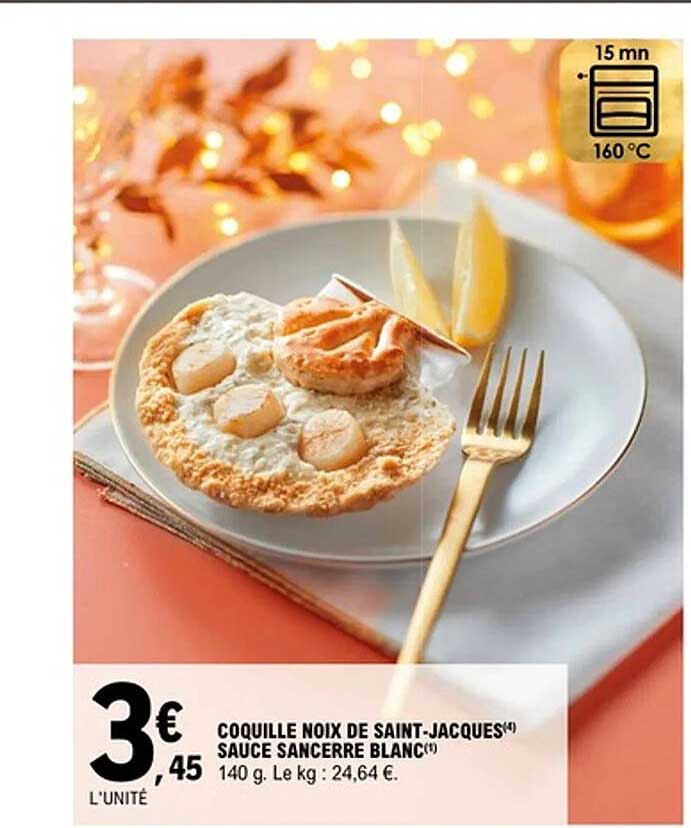 COQUILLE NOIX DE SAINT-JACQUES SAUCE SANCERRE BLANC