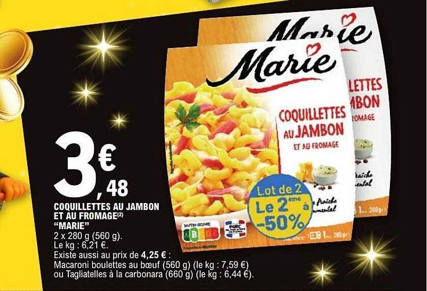 COQUILLETTES AU JAMBON ET AU FROMAGE