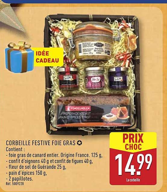 CORBEILLE FESTIVE FOIE GRAS