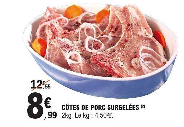 CÔTES DE PORC SURGELÉES