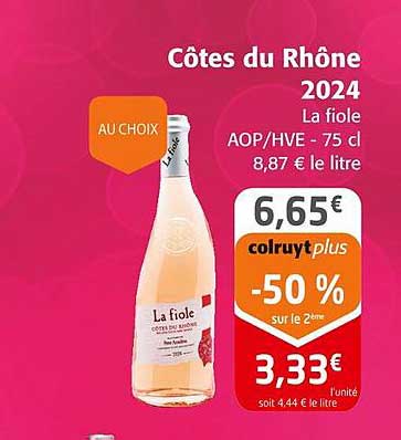Côtes du Rhône 2024 La fiole AOP/HVE - 75 cl