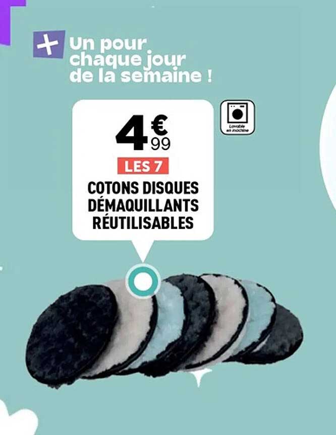 COTONS DISQUES DÉMAQUILLANTS RÉUTILISABLES