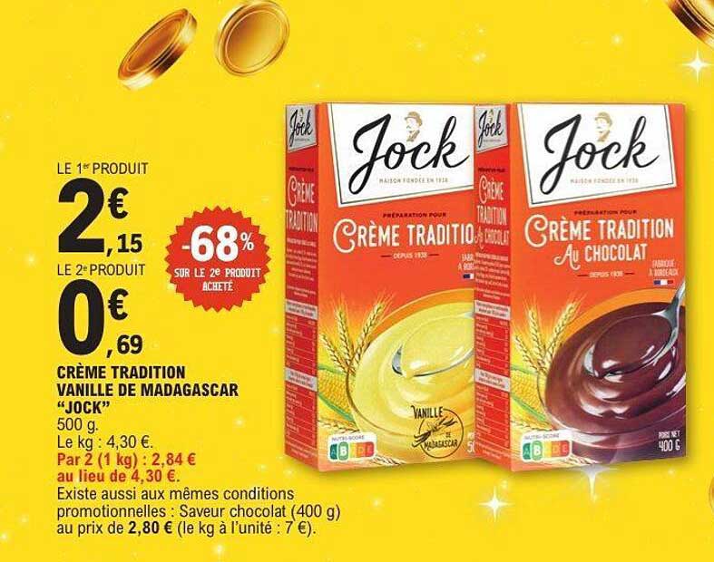 Crème Tradition Vanille de Madagascar 'Jock'