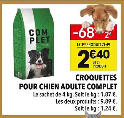 CROQUETTES POUR CHIEN ADULTE COMPLET