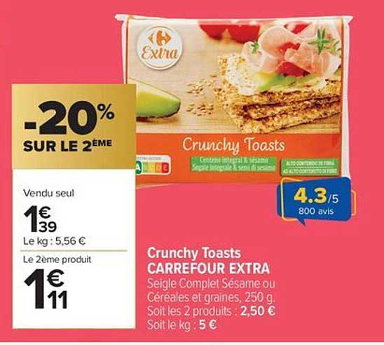 Crunchy Toasts CARREFOUR EXTRA
