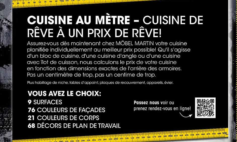 CUISINE AU MÈTRE - CUISINE DE RÊVE À UN PRIX DE RÊVE!