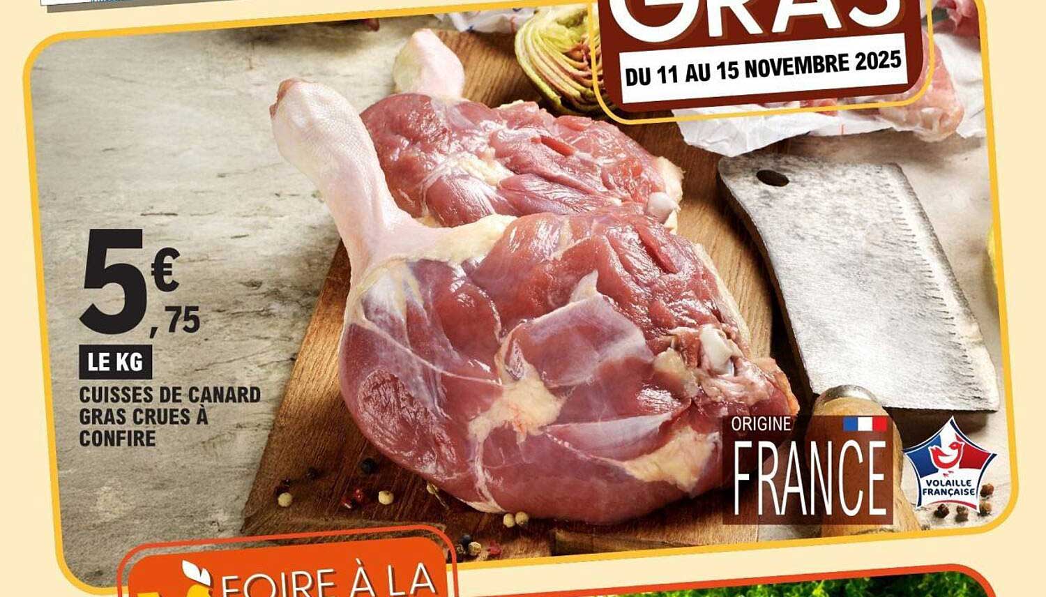 CUISSES DE CANARD GRAS CRUES À CONFIRE