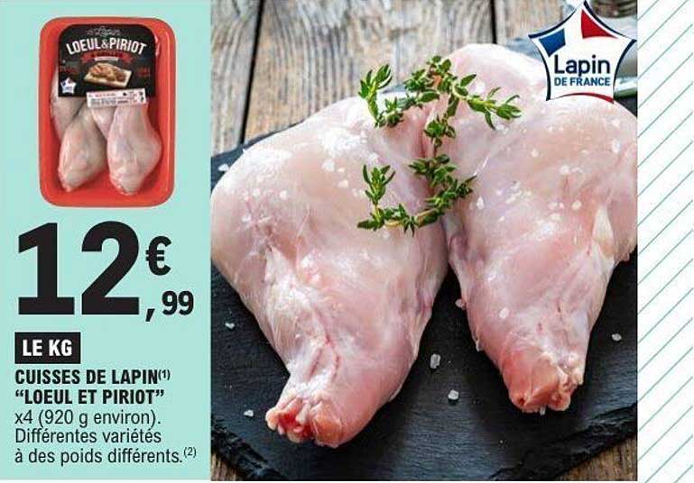 CUISSES DE LAPIN "LOEUL ET PIRIOT"