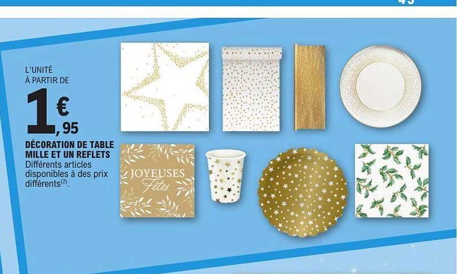 DÉCORATION DE TABLE MILLE ET UN REFLETS