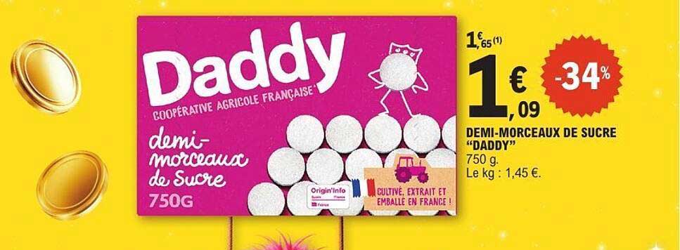 DEMI-MORCEAUX DE SUCRE “DADDY”