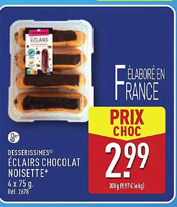 DESSERISSIMES® ÉCLAIRS CHOCOLAT NOISETTE*