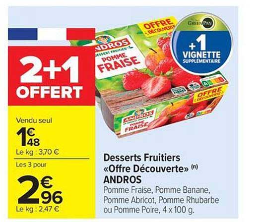 Desserts Fruitiers «Offre Découverte» ANDROS