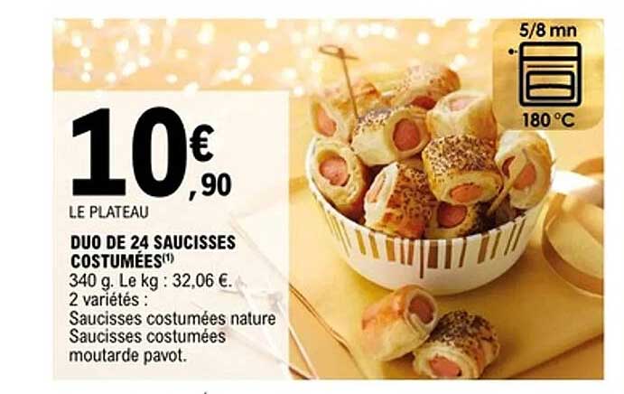 DUO DE 24 SAUCISSES COSTUMÉES