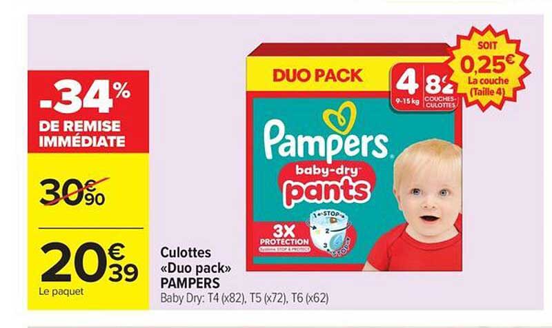 Duo pack Pampers