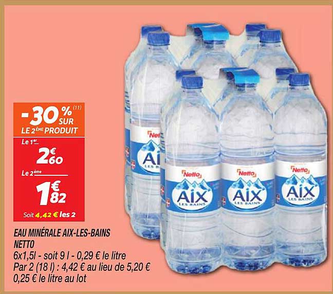 EAU MINÉRALE AIX-LES-BAINS NETTO