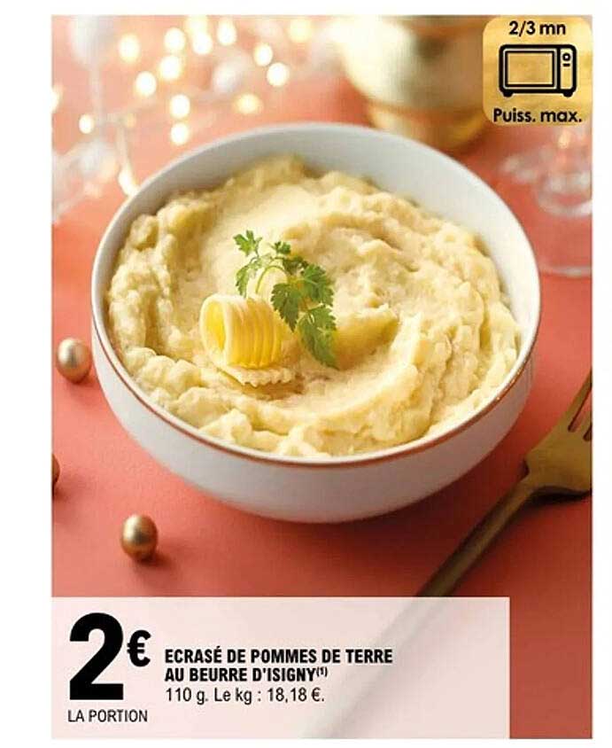 Écrasé de pommes de terre au beurre d'Isigny