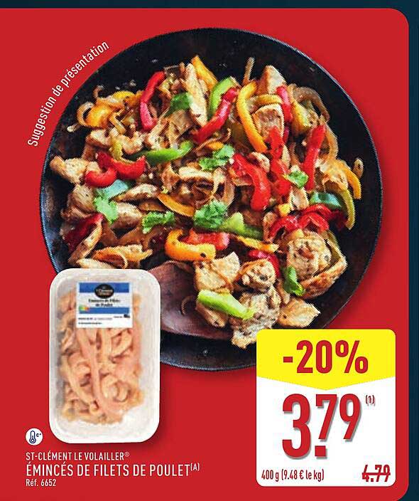 ÉMINCÉS DE FILETS DE POULET