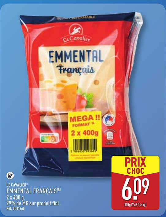 EMMENTAL FRANÇAIS 2 x 400 g