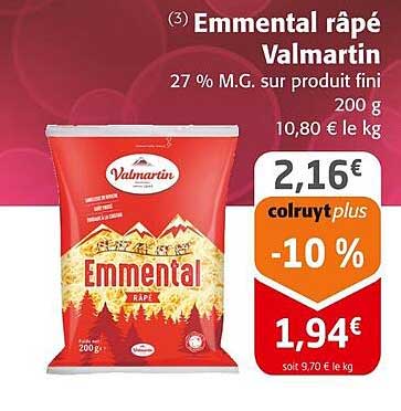 Emmental râpé Valmartin
