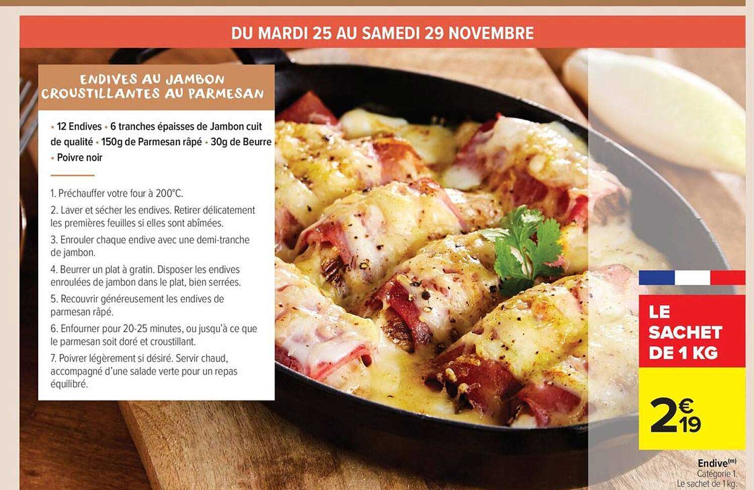 ENDIVES AU JAMBON CROUSTILLANTES AU PARMESAN