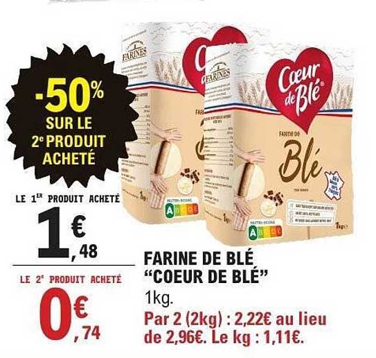 FARINE DE BLÉ "COEUR DE BLÉ" 1kg