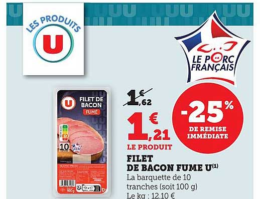 FILET DE BACON FUME U