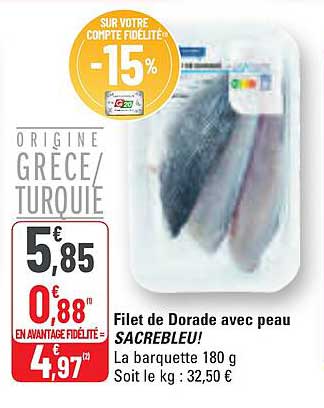 Filet de Dorade avec peau SACREBLEU!