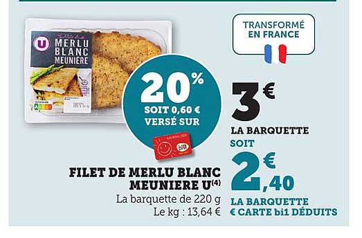 FILET DE MERLU BLANC MEUNIÈRE U