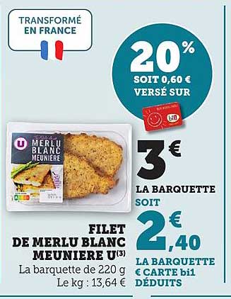 FILET DE MERLU BLANC MEUNIÈRE U