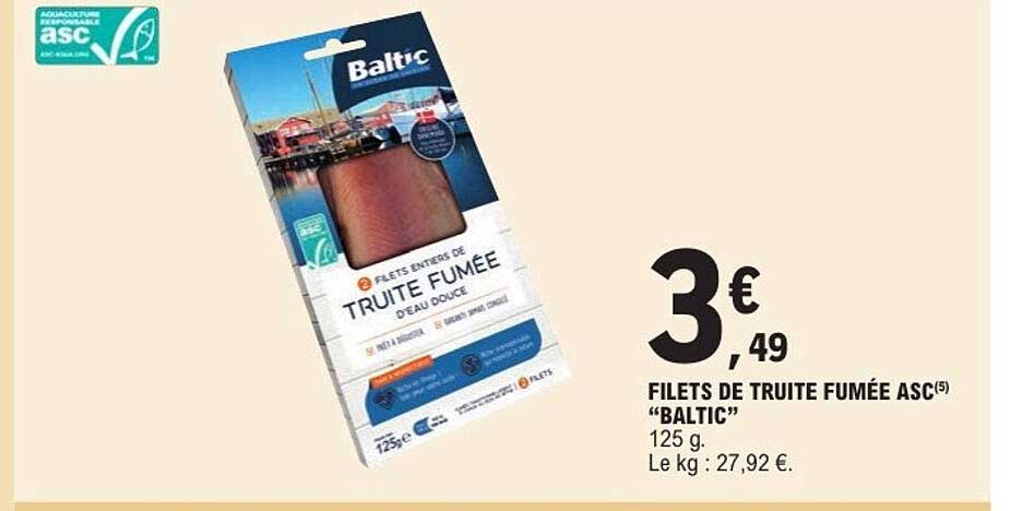 FILETS DE TRUITE FUMÉE ASC "BALTIC"