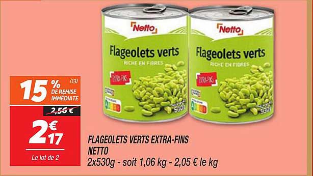 FLAGEOLETS VERTS EXTRA-FINS NETTO