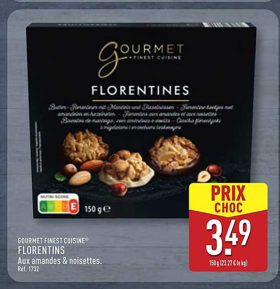 FLORINTINS Aux amandes & noisettes.