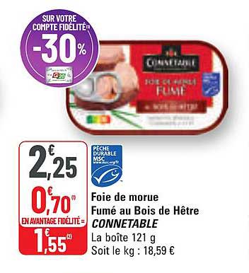 Foie de morue Fumé au Bois de Hêtre CONNEXION