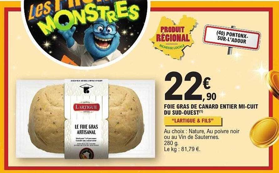 FOIE GRAS DE CANARD ENTIER MI-CUIT DU SUD-OUEST