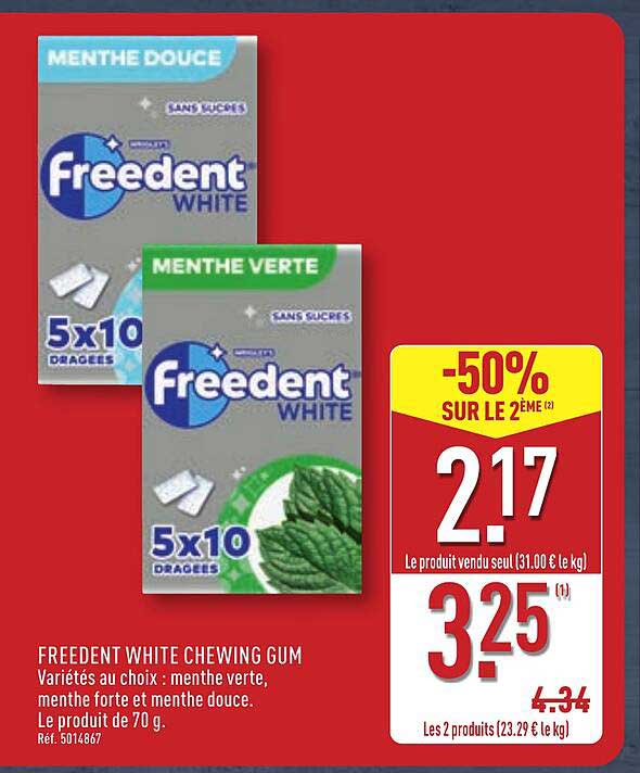FREEDENT WHITE CHEWING GUM