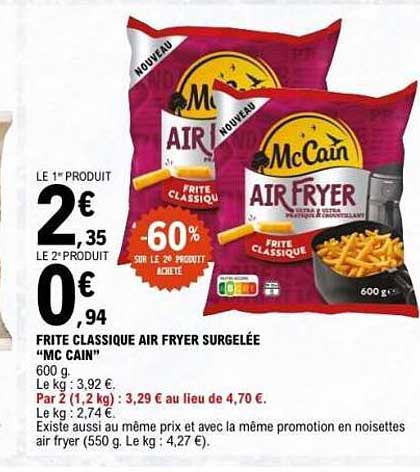 FRITE CLASSIQUE AIR FRYER SURGELÉE "MC CAIN"