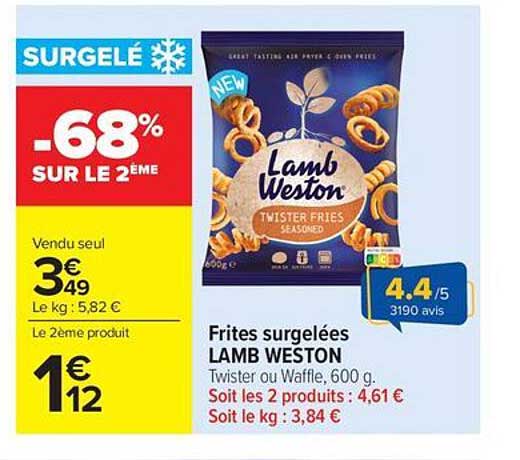 Frites surgelées LAMB WESTON