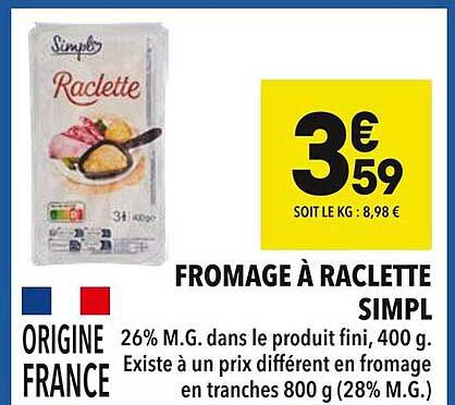 FROMAGE À RACLETTE SIMPL