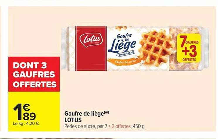 Gaufre de liège(m) LOTUS