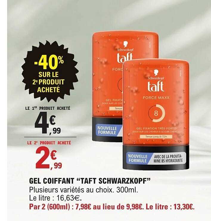 GEL COIFFANT “TAFT SCHWARZKOPF”