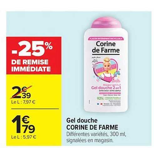 Gel douche CORINE DE FARME