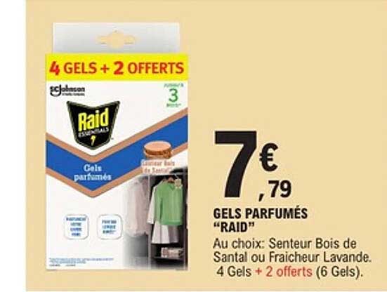 GELS PARFUMÉS “RAID”