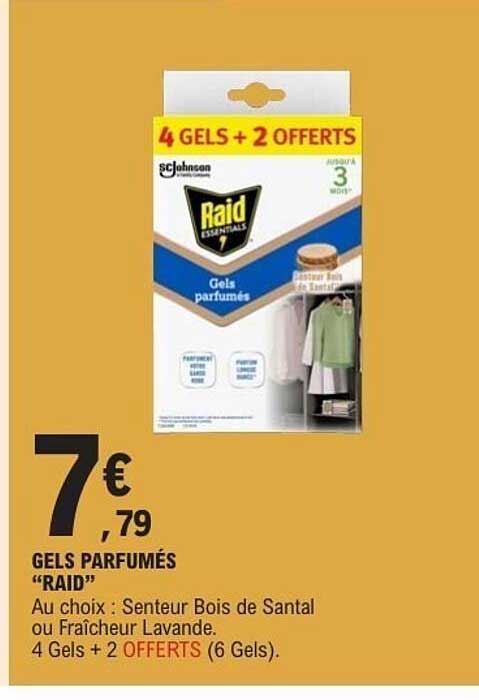 GELS PARFUMÉS "RAID"
