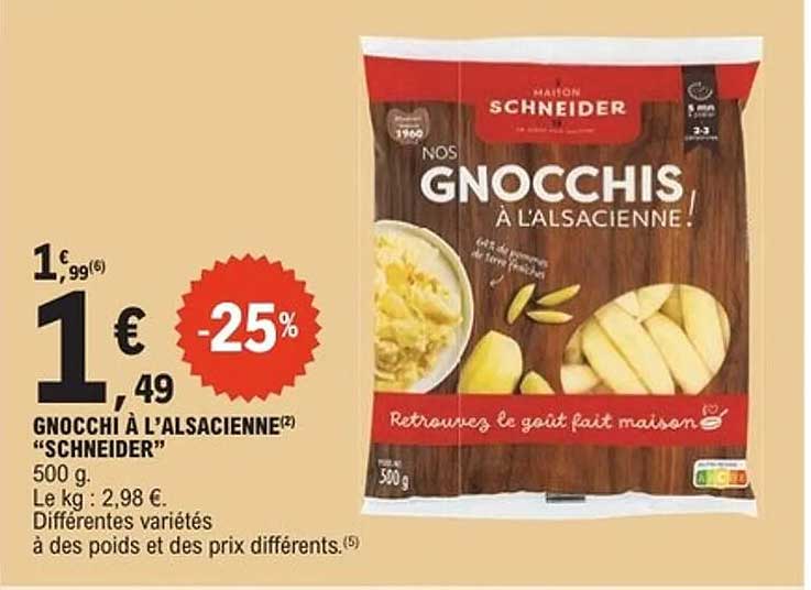 GNOCCHI À L’ALSACIENNE "SCHNEIDER"